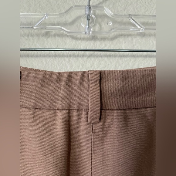 TIBI Removeable Tie Mini Linen Skirt in Camel Tan Women's Size 0 - Picture 13 of 15